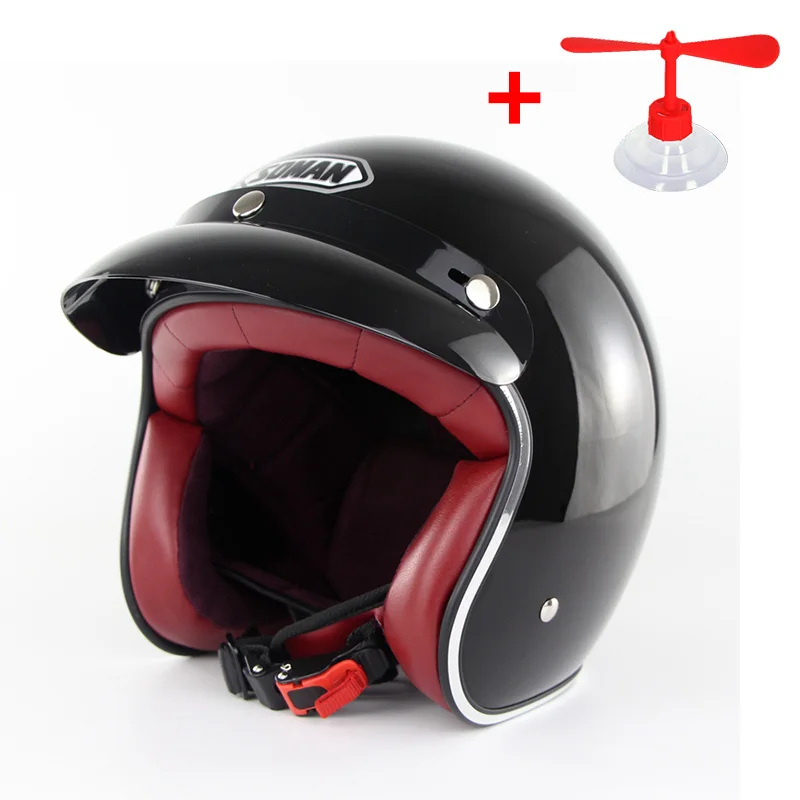 Мотоцикл Harley ретро шлем Чоппер Винтаж Casco Moto открытый мотоциклетный скутер DOT