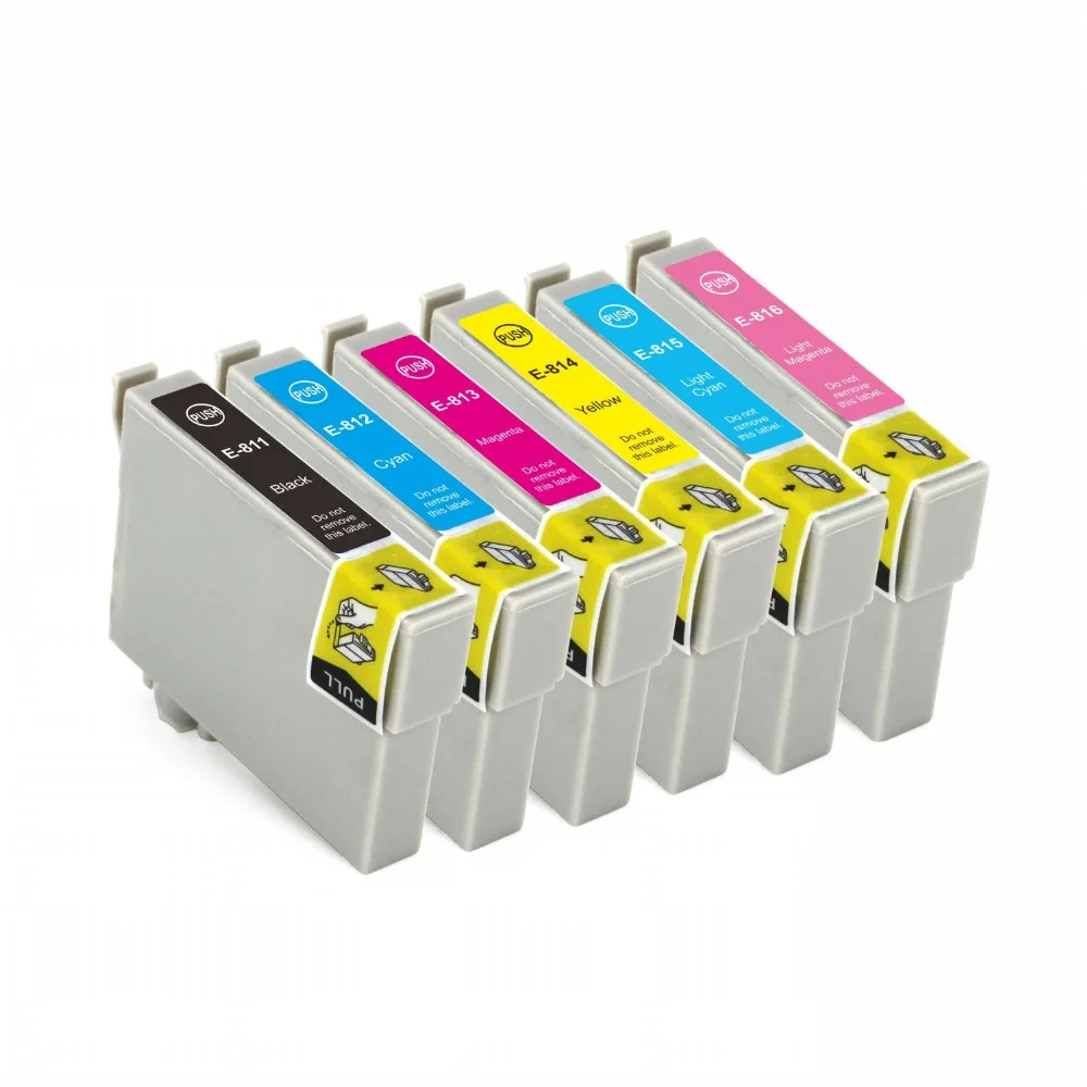 Картридж для принтера Epson Stylus Photo R270 R390 RX590 R610 TX700W TX800W TX650 6 шт. | Компьютеры и офис