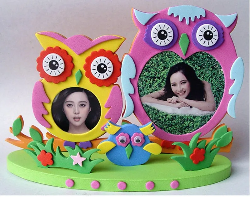 Happyxuan 4 шт./лот DIY художественные и ремесленные наборы материал для детей EVA швейная сумка фоторамка детский сад Развивающие игрушки для девочек