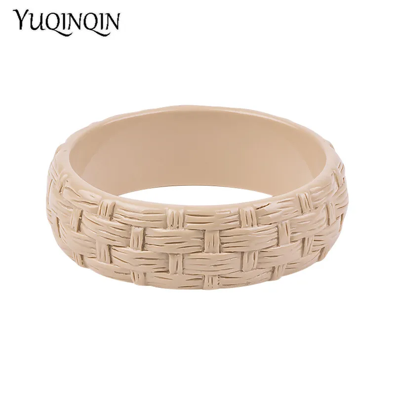 Classic Resin Cuff Engraved Fashion Bracelets Bangles for Women 2018 New Wide Acrylic Bracelet Female Simple Charm Party Jewelry | Украшения