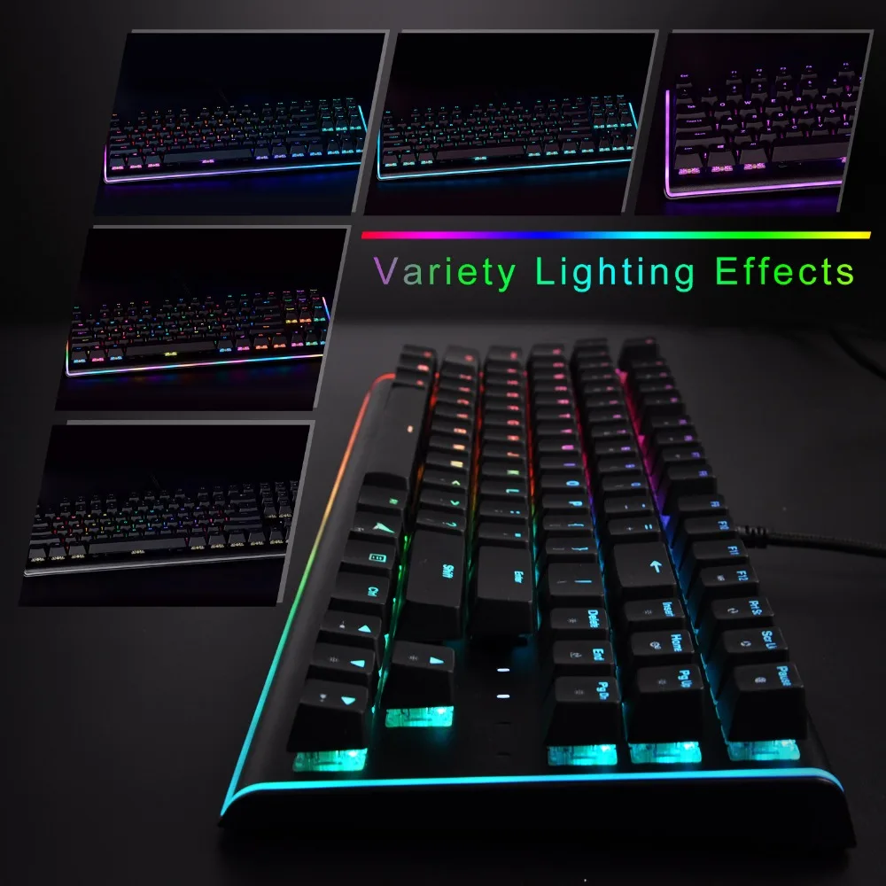 Игровая механическая клавиатура DURGOD 87 клавиш RGB со светодиодной подсветкой