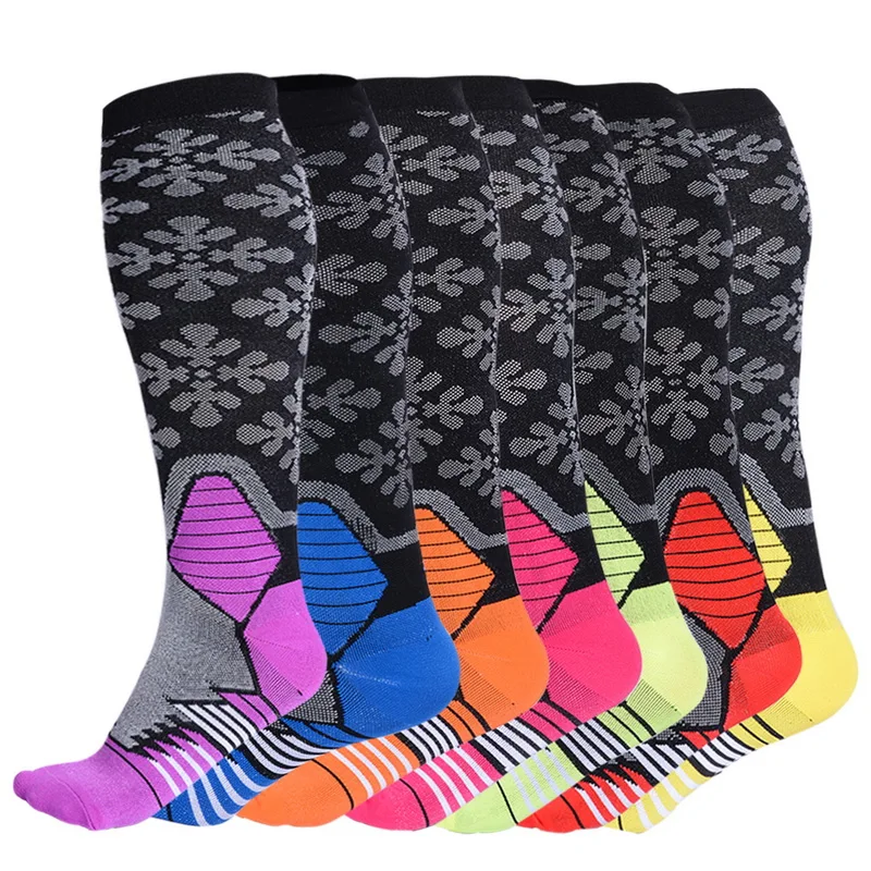 1 пара унисекс Компрессионные спортивные носки для бега растягивающиеся носочки