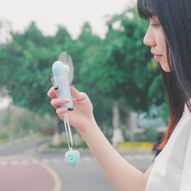 

Free_on Handheld Mini Fan USB Portable Extendable Rechargeable Desk Cooler Air Conditioner Travel Office Home Cooling Fan