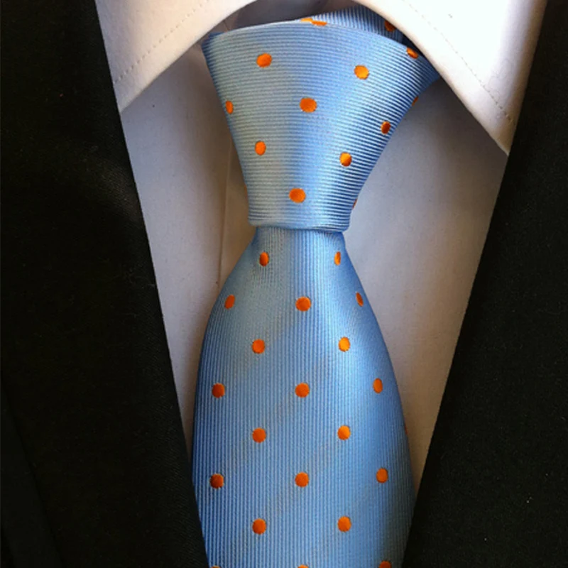 Тощий полиэстер шеи галстуки Тонкий Dot галстук Цветочные случайные мужские Gravata