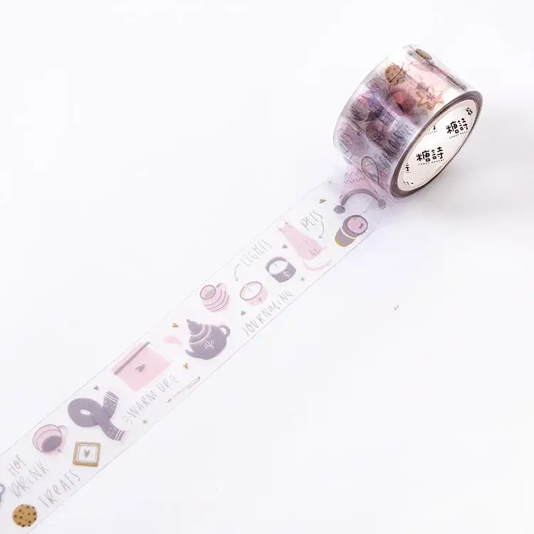 25mm Winter Forest Travel Washi Tape Sticky Paper Decorative Adhesive Masking Tape Diy Scrapbooking Sticker Label Crafts Decor - Цвет: E