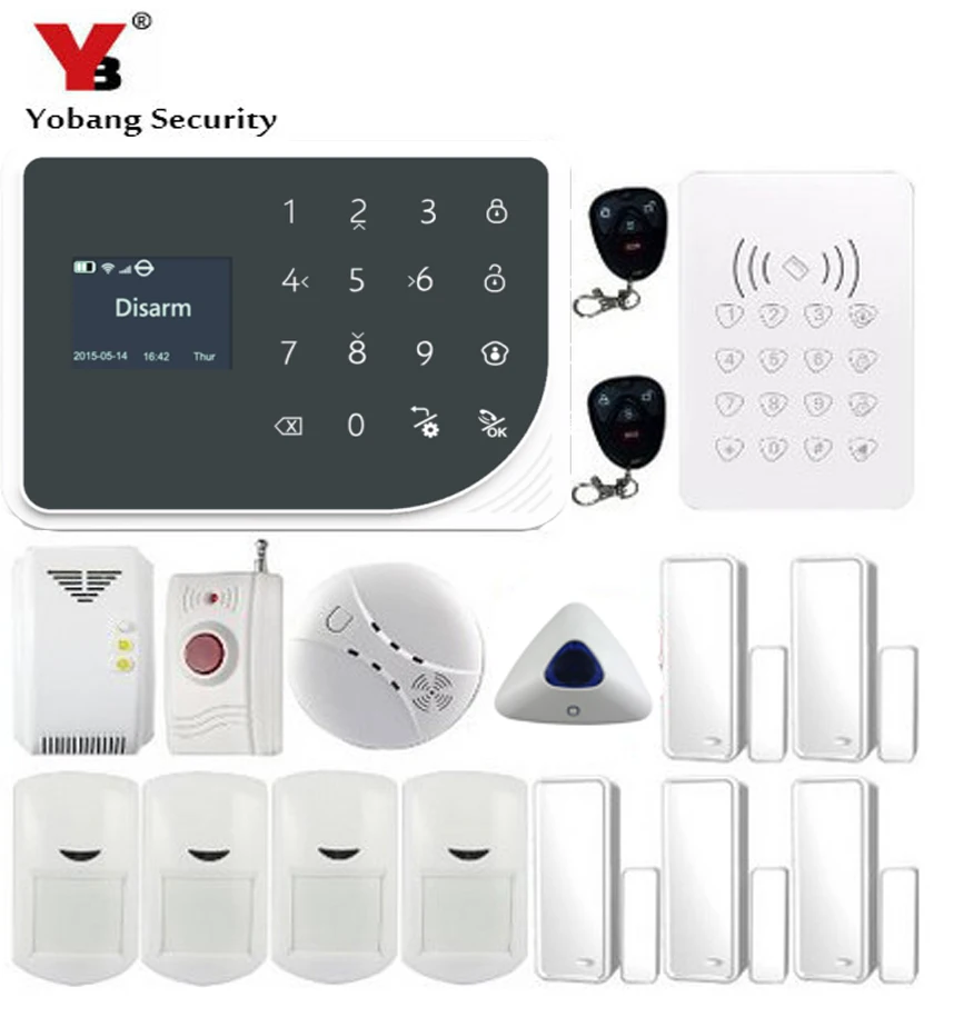 YoBang безопасности 433 МГц WIFI GSM Сигнализация приложение дистанционного управления
