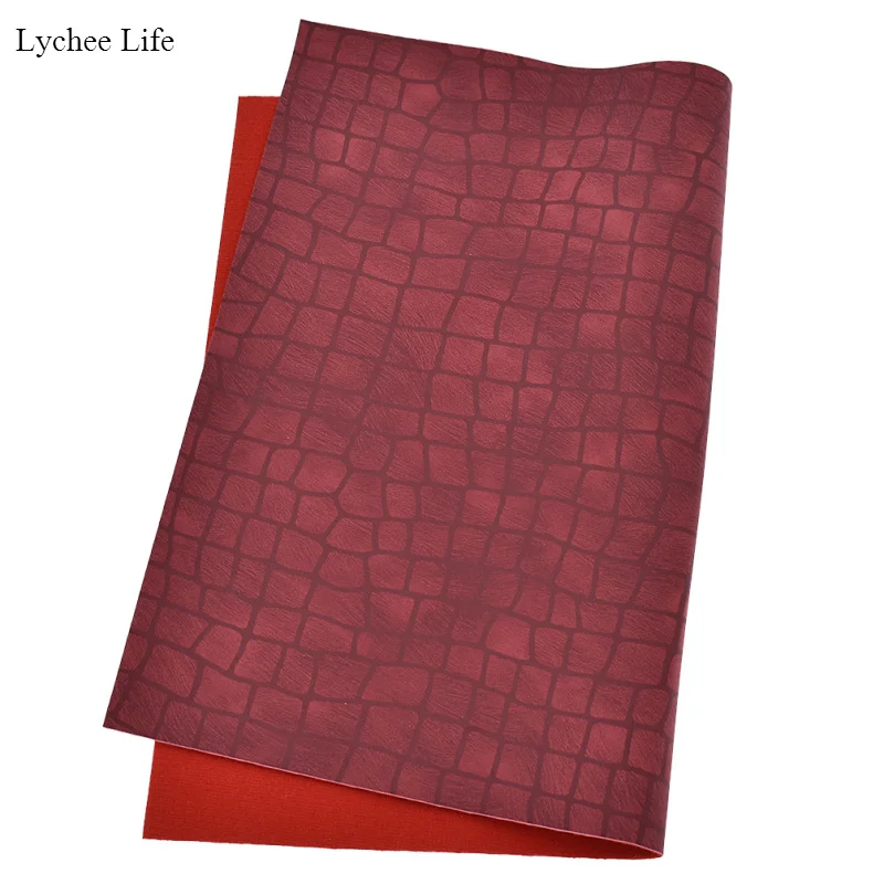 Lychee Life винтажный клетчатый узор A4 ткань высокое качество искусственная кожа