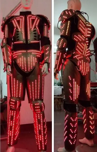 

LED luminous robot fluorescent dance performance costumes stage led luminous performance suits