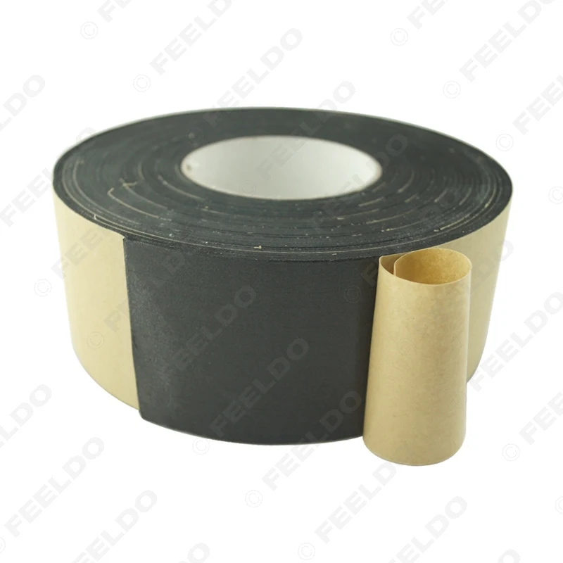 FEELDO 1PCS Black EVA Single-sided Adhesive Foam Tape Sponge 2mm Thick Sealing Width 70mm Length 10m #HQ2249 | Автомобили и