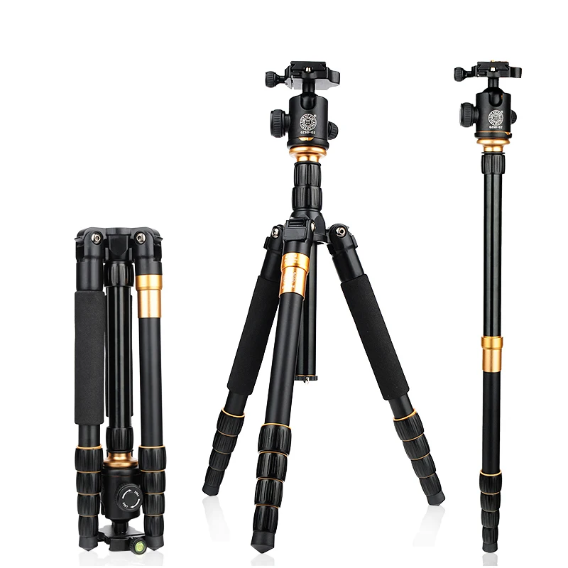 

DHL Professional Magnesium Aluminium Tripod q-666 & Monopod Q666 Pro DSLR Camera / Portable Traveling Tripod Max load to 15kg