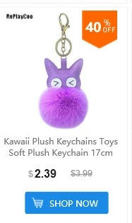 Play Dead Rabbit Fur Kawaii, плюшевая кукла-кролик, мягкие игрушки-животные, Маленькая подвеска, брелок, Модный меховой помпон GMR016