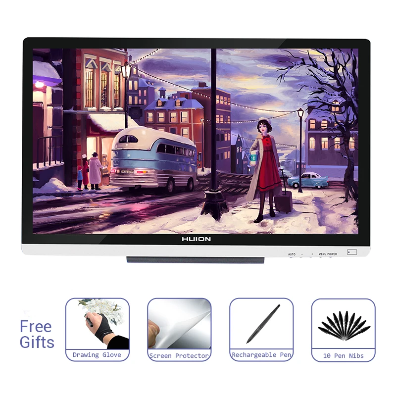 Huion GT-220 V2 ручка Дисплей монитор Professional арт цифровой Графика рисунок графический планшет 21,5 дюйма HD с 8192 уровней
