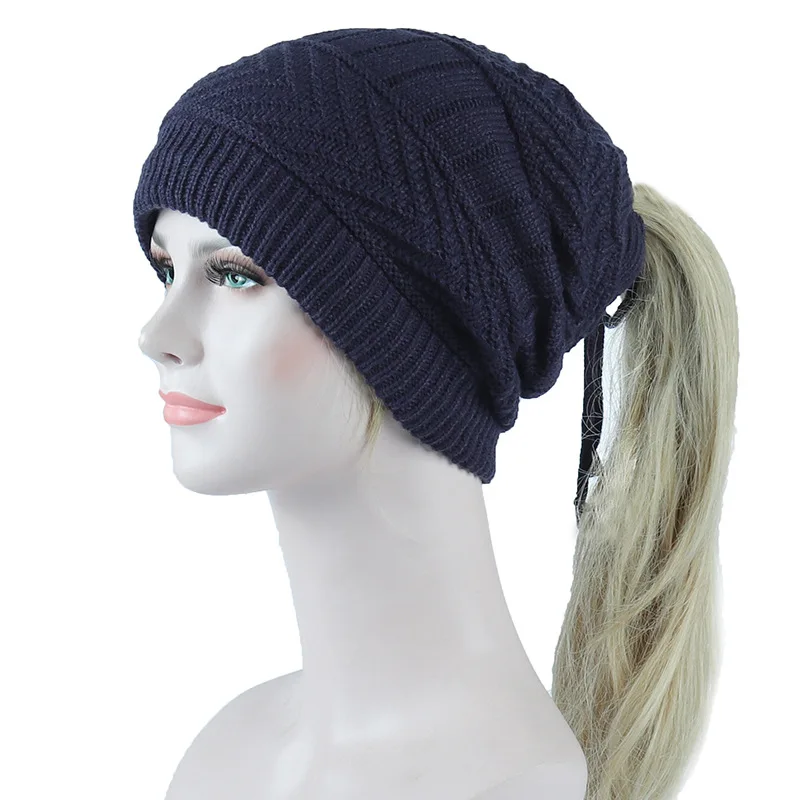 Зимняя женская вязаная шапка бини теплые Skullies Beanies Зимние шапки для мужчин плюс вельветовые кепки хип-хоп шапка женские шапки Новинка