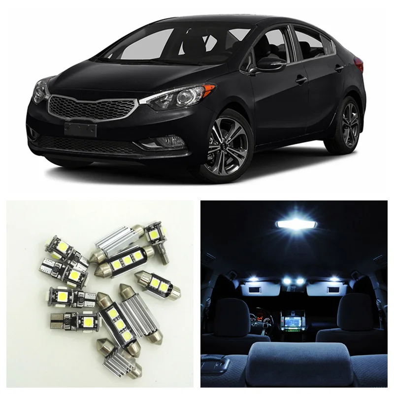 8 шт. Автомобильные светодиодные лампы для салона 2009 2016 Kia Forte|car interior led kit|trunk lightcar