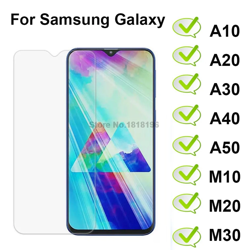 

Tempered Glass For Samsung Galaxy A50 A40 A30 A20 A10 on Screen Protector 9H 2.5D Glass For Samsung M10 M20 M30 Protective Film