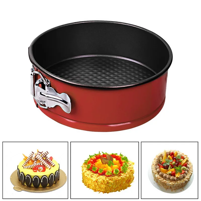 Non-stick Springform Pan Round Cake with Removable Bottom Red 1Pcs 7 Inch | Дом и сад