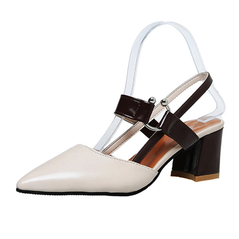 Женские босоножки из искусственной кожи с закрытым носком офисные Элегантные