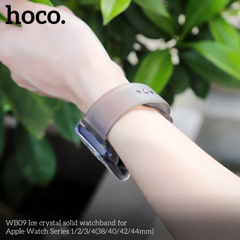 Прозрачный силиконовый ремешок для Apple Watch 44 мм 42 мм iWatch 4 ремешок 40 мм 38 мм с ТПУ чехол спортивный ремешок подходит для Apple Watch 4 3