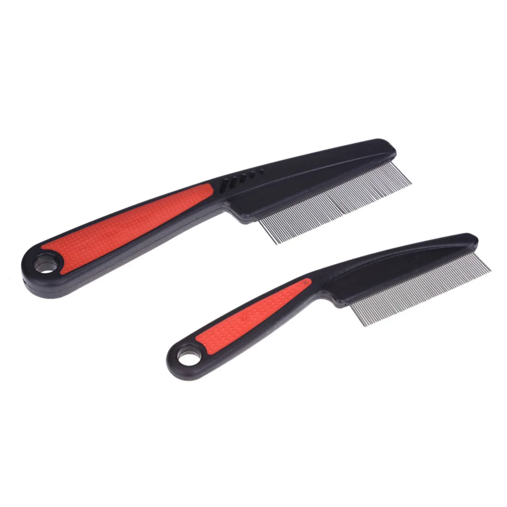 Собака гребень удалить блох вшей из нержавеющей стали с рисунком собачки и