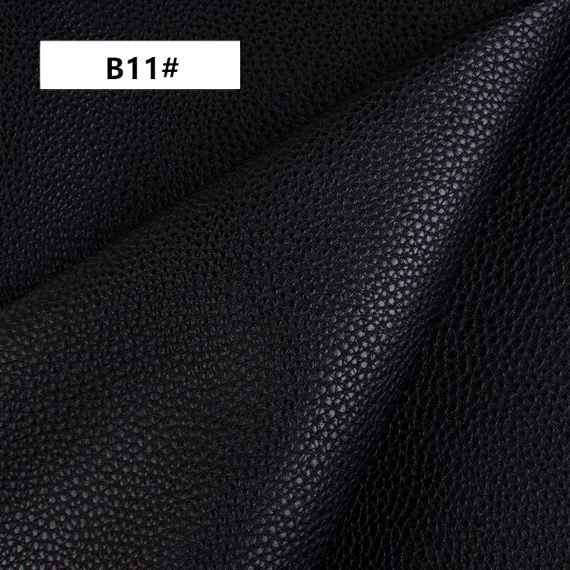 B11 50x138 см 1 мм Толстая мягкая личи искусственная кожа ткань тисненая синтетическая искусственная кожа ткань для DIY сумки дивана автомобиля украшения мебели - Цвет: B11