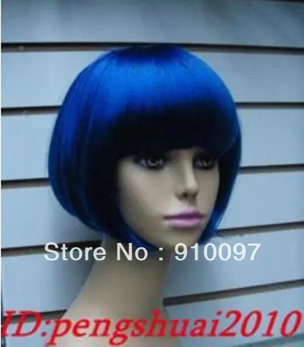 Бесплатная доставка&gt&gt&gt&gt 12 дюймов А. Серии милый синий Line Боб Короткие Косплей
