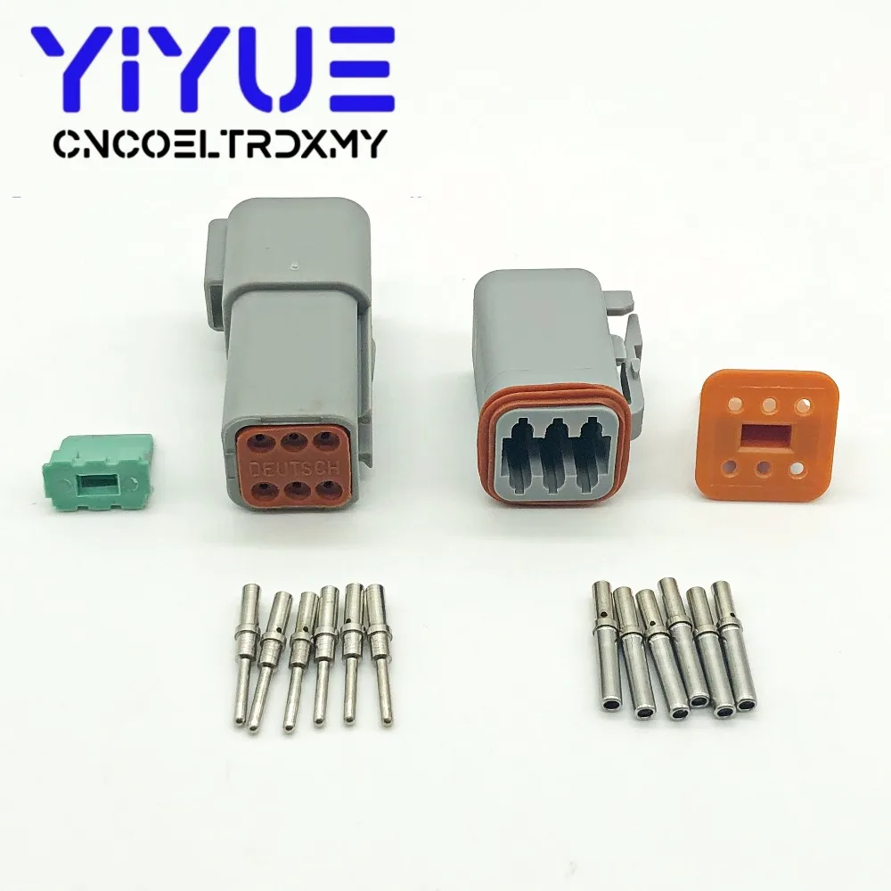 1 комплект Deutsch DT 2 3 4 6 8 12 Pin мужской женский Авто Водонепроницаемый Разъем Автомобильный герметичный штекер с Твердые штыри Размер 16-20 AWG