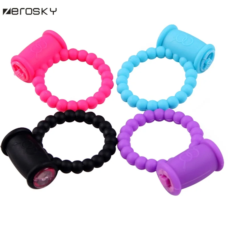 Men Silicone Penis Ring Sex Vibrating Cock Toy Rabbit Vibrator Delay Ejaculation Adults Zerosky | Красота и здоровье