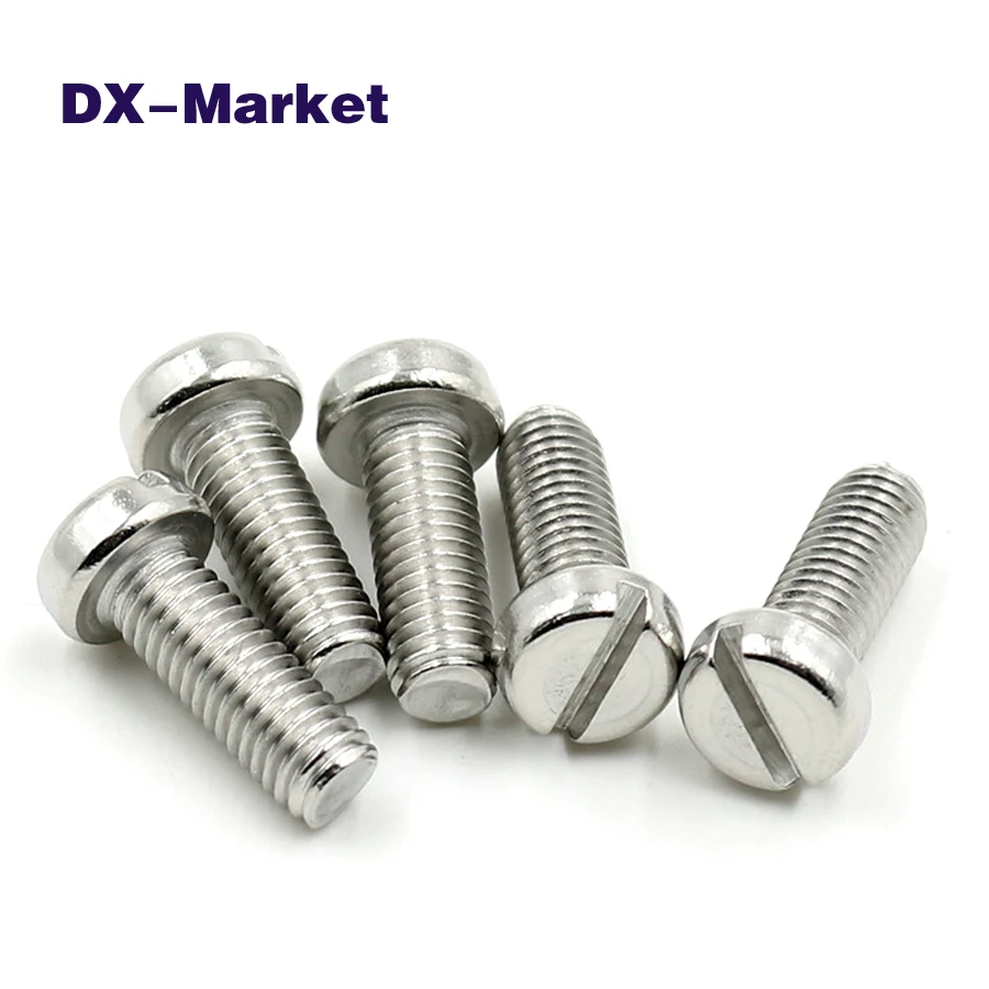 

m5 m6 m8 m10 slotted drive sems bolt , 304 stainless steel slotted cheese head screw ,sus304 fasteners ,A040