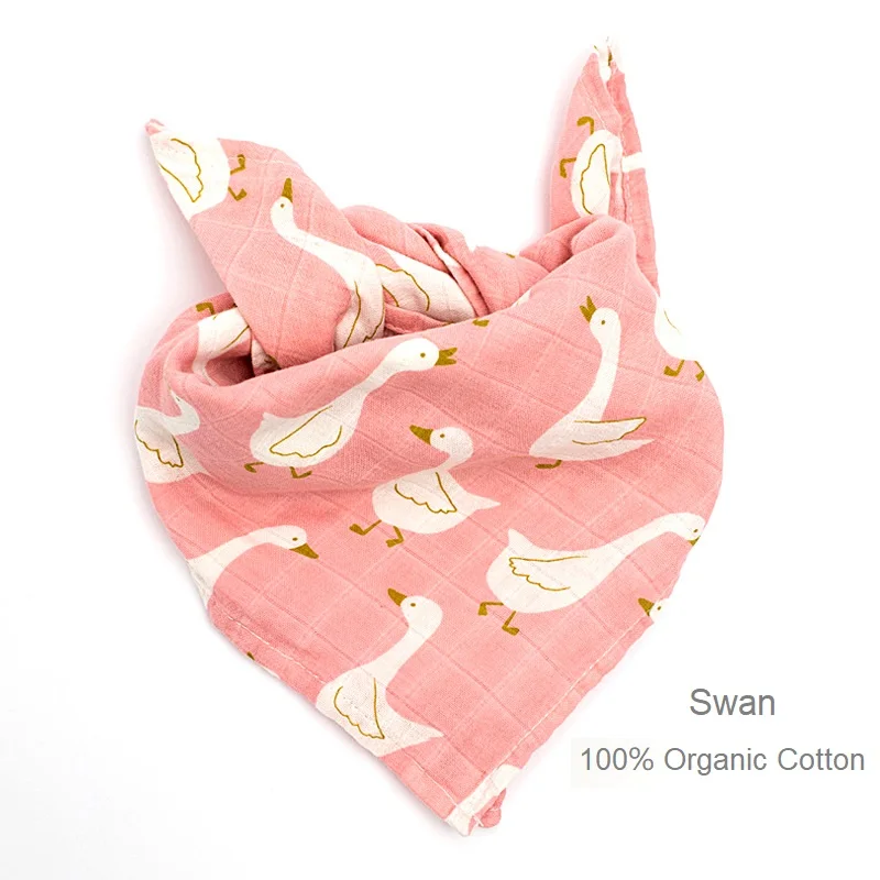 Swan Одеяла для новорожденных, бамбуковые, для ванной, для малышей, для пеленания, для детей, муслин, органический хлопок, ткань, супер мягкие вещи, для девочек, полотенце, полотенце, ежемесячная упаковка - Цвет: Swan