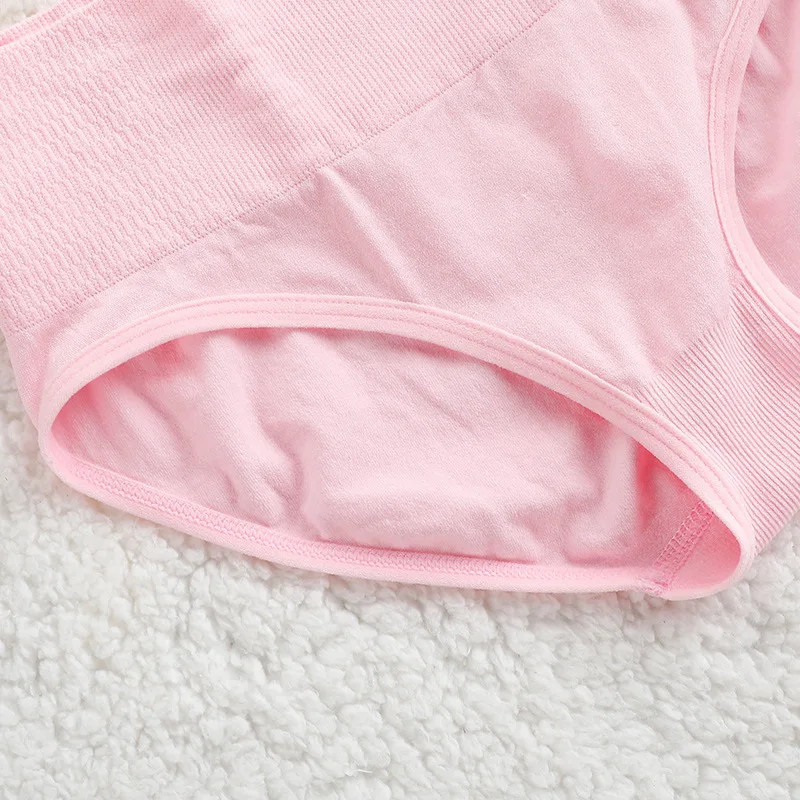 Однотонные дышащие эластичные трусы со средней талией дамское нижнее белье |