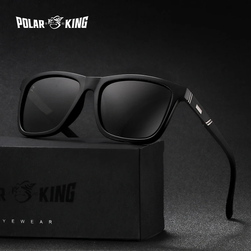 POLARKING Новые поляризованные солнцезащитные очки для мужчин Fashion Square Night Vision Очки