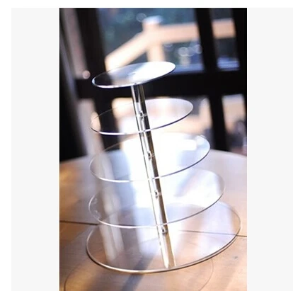 

2013 hot sale acrylic 5 tier acrylic cake stand wedding decoration
