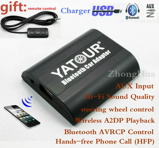 

Yatour YT-BTA Bluetooth Hands-free Phone Call for Honda Goldwing GL1800 Wireless A2DP Playback Car Adapter MP3 player