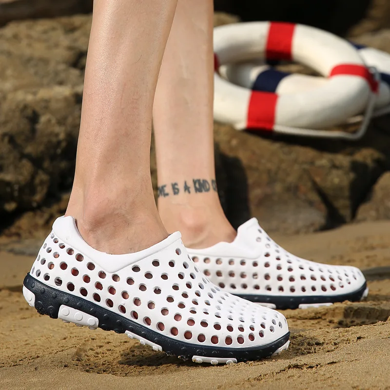 Большие размеры 45 мужские летние сандалии водонепроницаемые садовые шлепанцы с