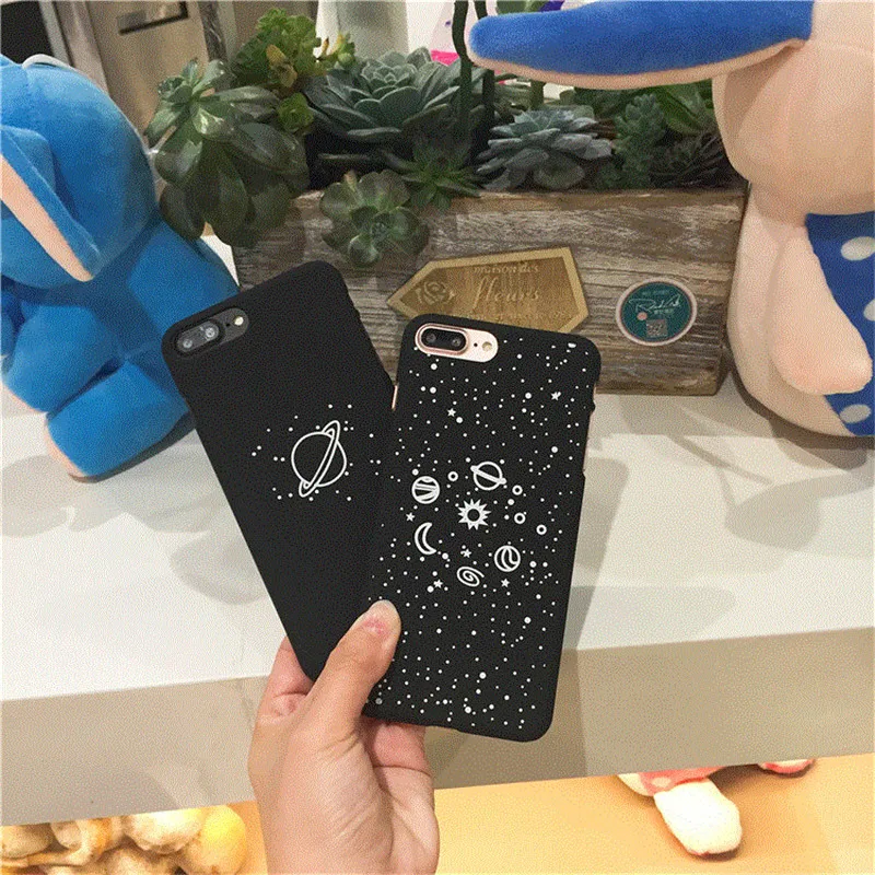 Модный космический Телефон чехол для iPhone 6 S 7 8 Plus 5 5S SE X милый планета Луна Звезда