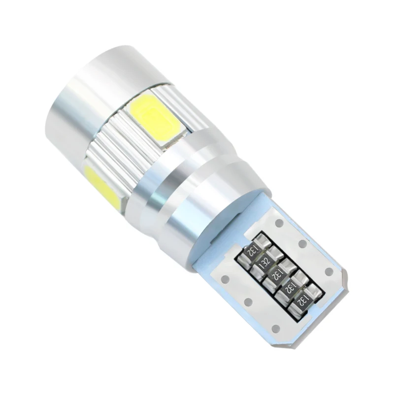 10 шт. T10 W5W canbus led 6 SMD 5630 чип 501 194 безошибочный Автомобильный светодиодный индикатор
