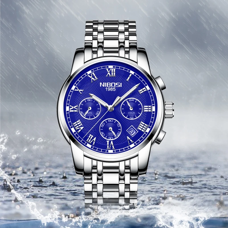 NIBOSI Montre Homme топовые Роскошные Брендовые мужские часы деловые золотые кварцевые