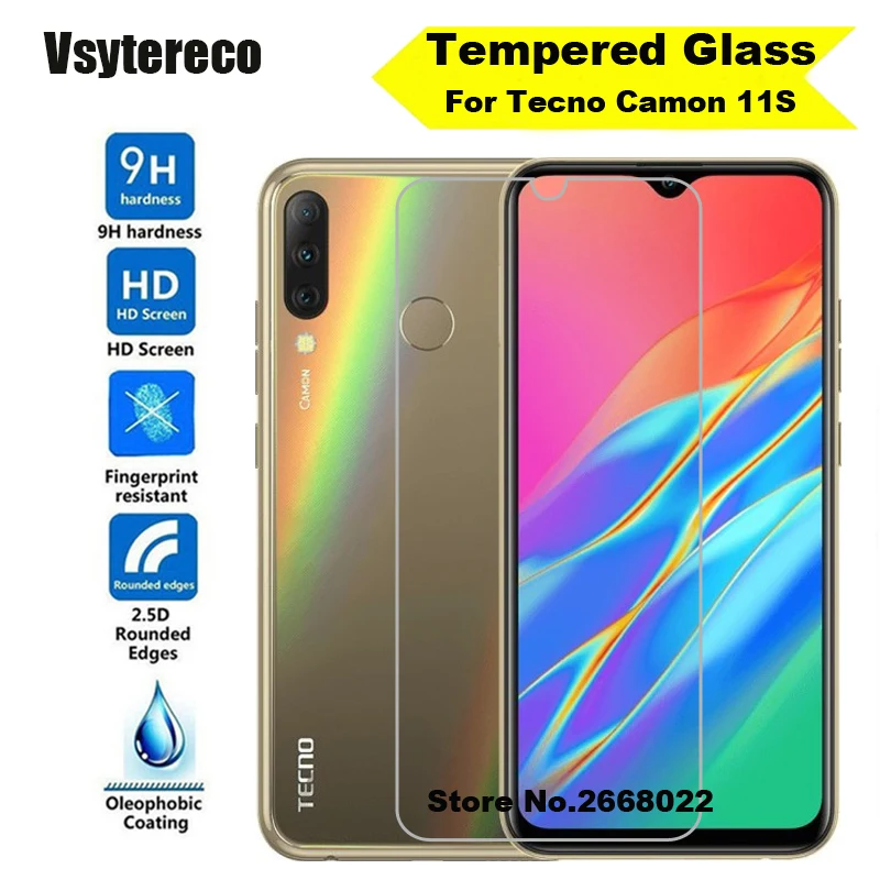 Закаленное стекло для Tecno Camon 11S защита экрана 9H 2.5D Премиум ЖК пленка 6 2 дюйма|tempered