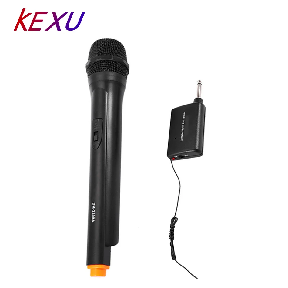 KEXU Профессиональный VHF беспроводной ручной микрофон двухканальный передатчик