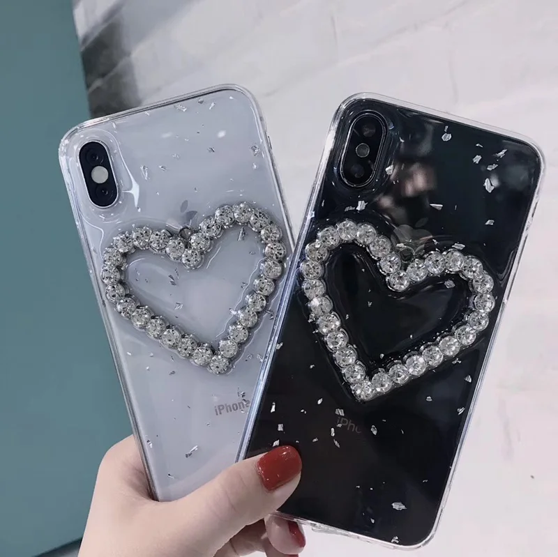 Роскошный блестящий чехол для телефона с серебряной фольгой iPhone X XS Max XR 8 7 6 6S Plus