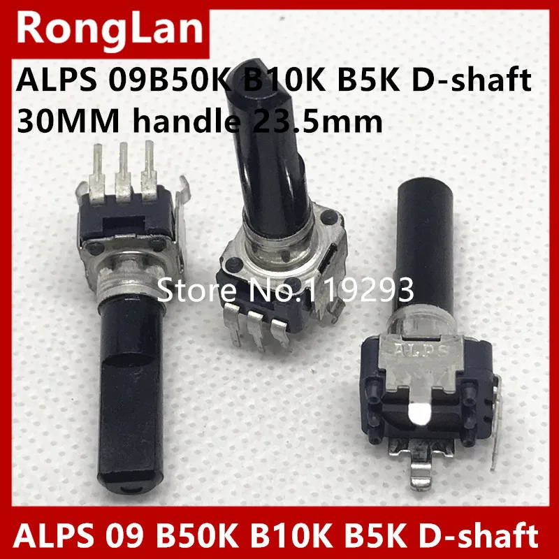 [BELLA]Japanese ALPS potentiometer R09 tuning Taipower Locator single joint B5K B10K B50K 30MM shank half--50pcs/lot