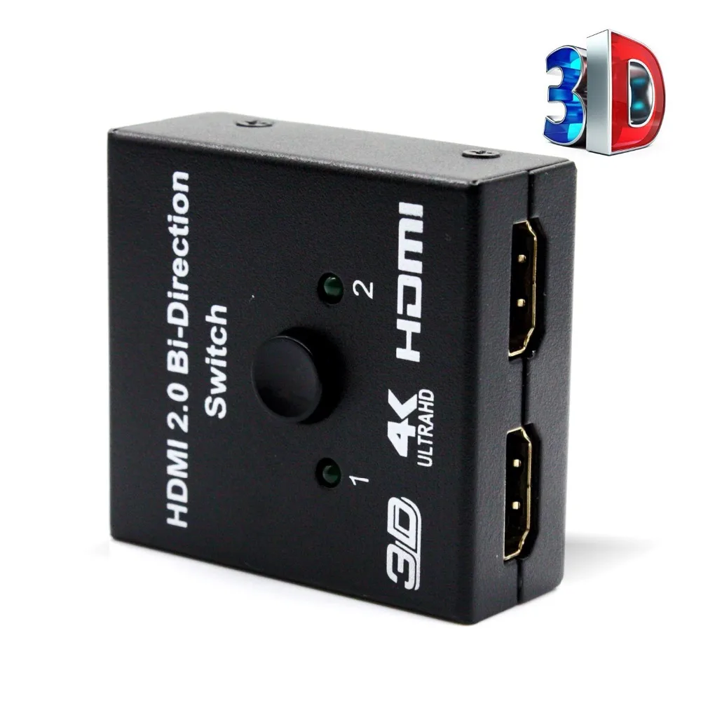 AIXXCO HDMI переключатель двухнаправленного 4 к HDMI коммутатор 2 в 1 выход HDMI разветвитель 1x2/2x1 адаптер конвертер для PS4/3 ТВ-приставка