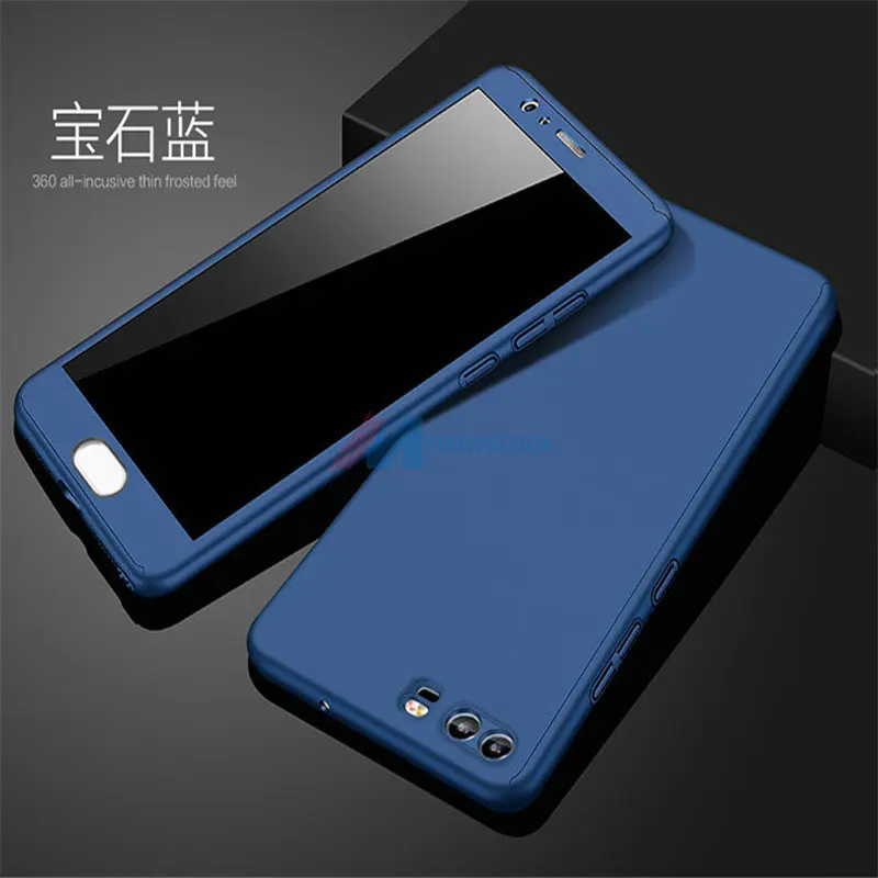 360 Degree Full Cases for Huawei P10 Lite Back Cover with Tempered Glass P 10 WAS-LX1 |