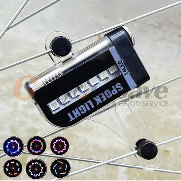14 LED мотоцикл Велоспорт велосипед колесо сигнала шины спицевое освещение 30