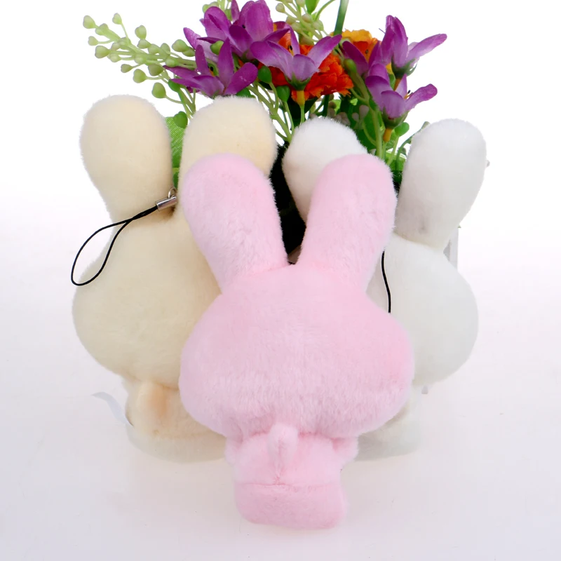 Милые девочки-малышки Мини кролик плюшевые игрушки Ручной работы смешанных цветов ключевая цепочка подвеска для дома свадебного украшения сердце на.