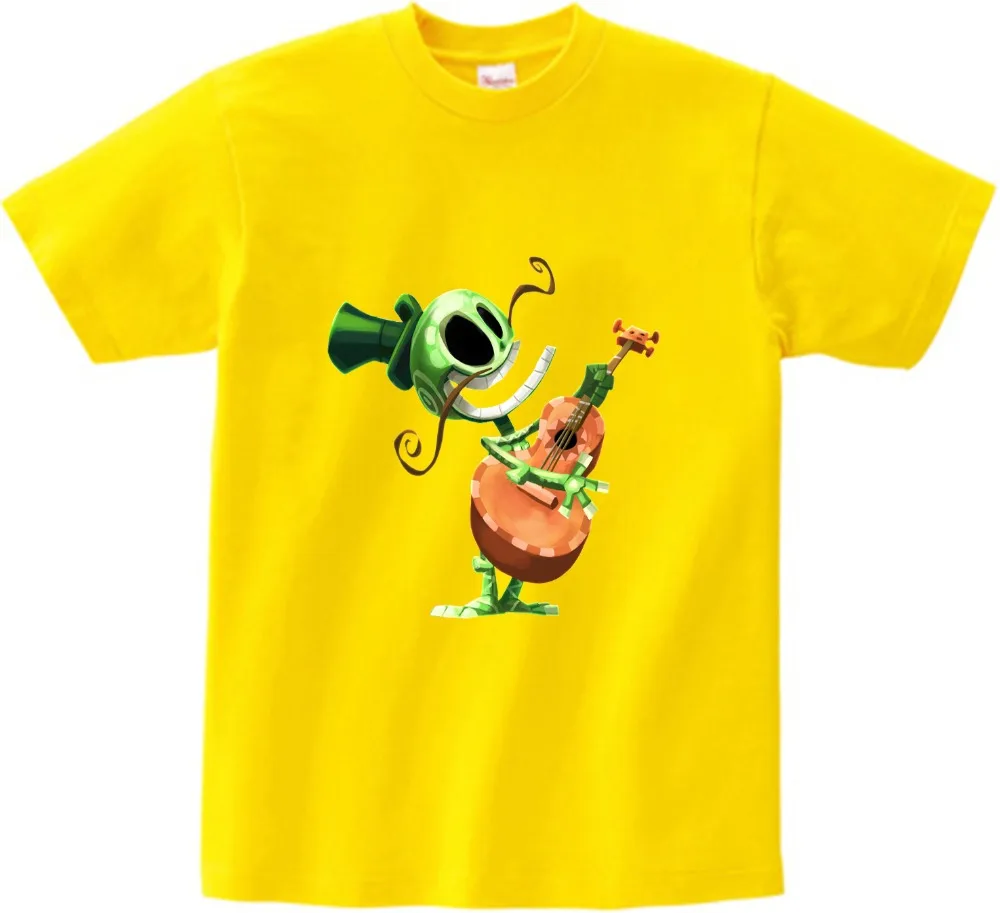 

Детская летняя одежда, футболки с принтом Rayman, футболки с рисунками для мальчиков, От 3 до 9 лет, однотонная хлопковая Футболка с круглым выре...