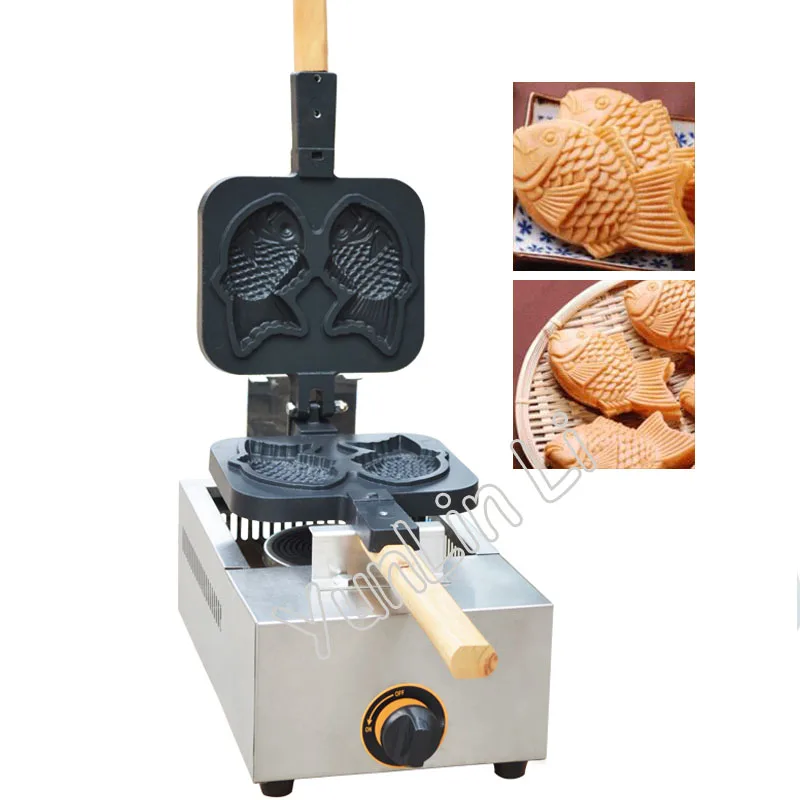 

Gas Fish-shape Cake Grill Japanese Fish Waffle Maker Taiyaki Snack Baker Mini Household Waffle Making Machine