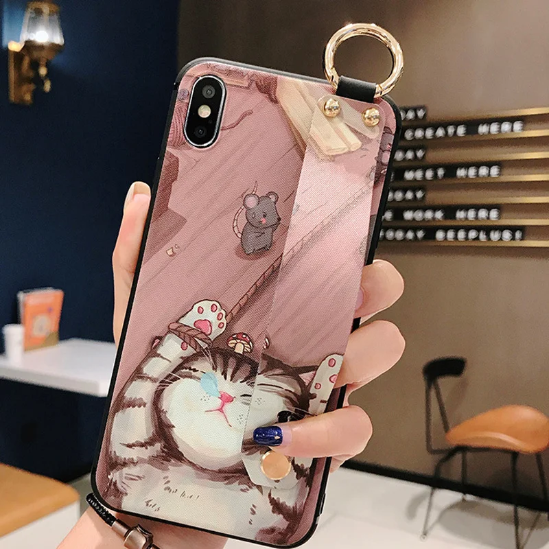 Style 9 Чехол-держатель для телефона для samsung Galaxy Note 10, 8, 9, S8, S9, S10 plus, S10e, мягкий силиконовый ремешок на запястье, поддерживающий чехол, задняя крышка - Цвет: Style 9