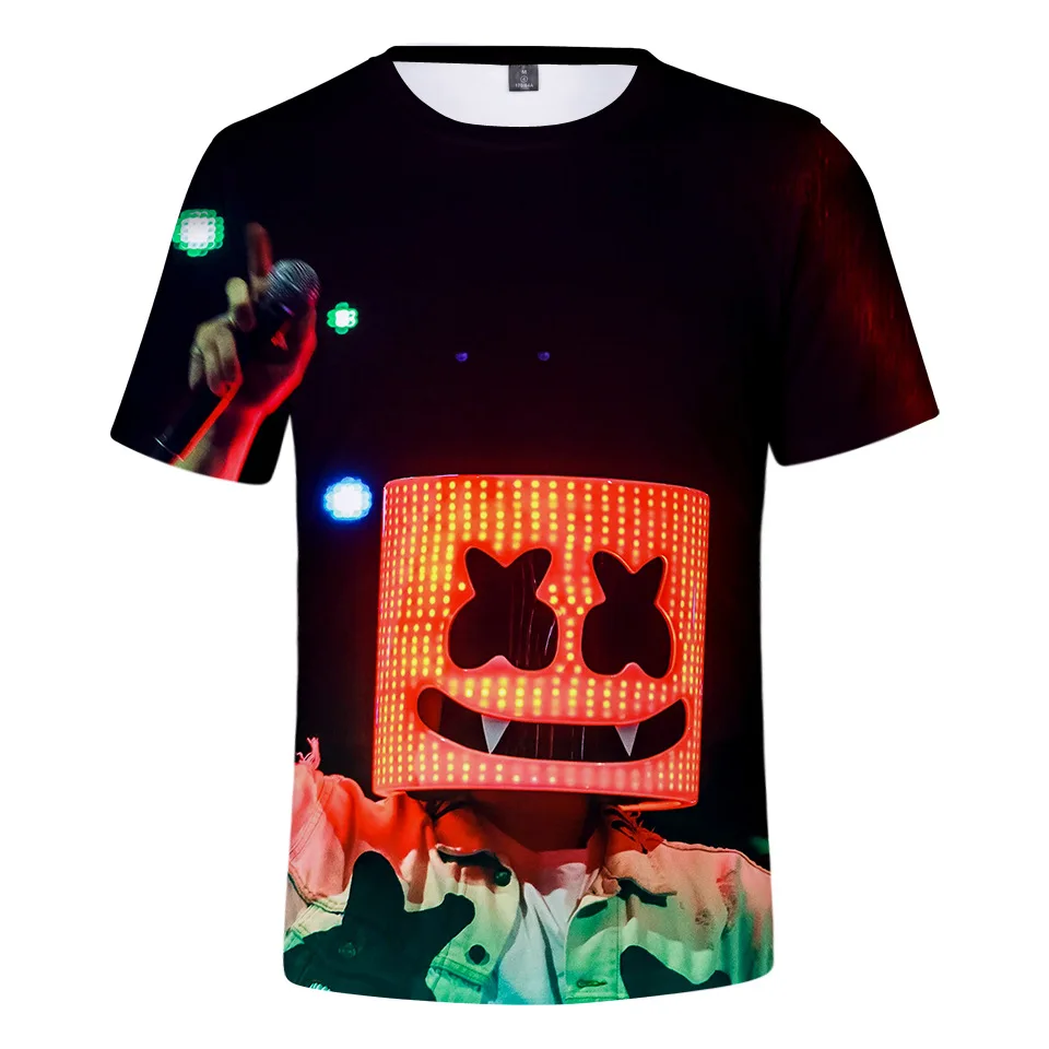 New Arrive Marshmello 3D T-shirt Cosplay Costume Men/women Fashion Hip Hop Harajuku Summer Short Sleeve Tops Tees |