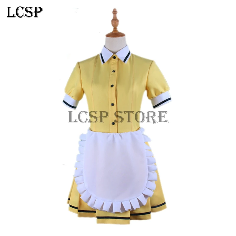 LCSP Blend S Hoshikawa Mafuyu Косплей Костюм японское аниме желтая кофейная горничная костюм